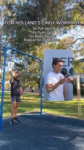 Tom Holland’s 20-minute “Cindy” workout 🔥 #tomholland #fitness #spiderman