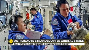 143K views · 1.7K reactions | Chinese space station hit by space debris. Astronauts stranded after orbital strike. Is Earth's orbit becoming a trap? Samiksha Srivastava has more. | WION | Facebook