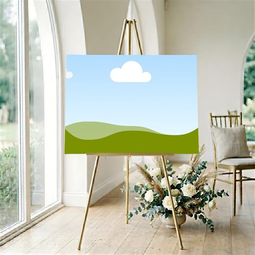 Horizontal Bohemian Sign Mockup, Landscape Welcome Signage, Canva Smart Frame + JPG, Digital Download - Etsy UK