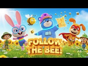Follow the Bee 🐝🎶 | Fun Kids Song to Learn Nature & Bees | Giggle Notes Ruby