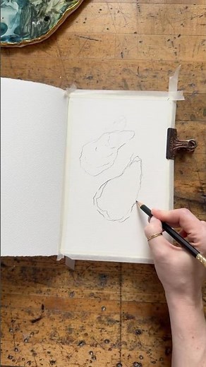 How To Sketch & Paint Oysters🦪
