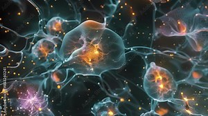 Confocal microscopy animation of cell s held together by desmosomes showcasing their role in cell communication and coordination.