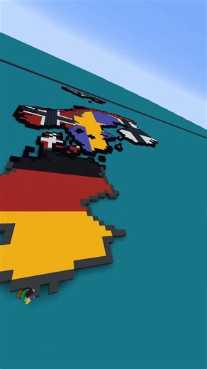 Tiny Scale - Central Europe | #centraleurope #mineraft #shorts #geography