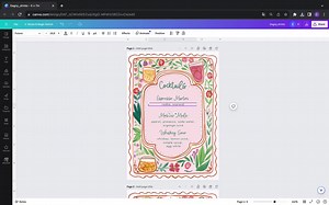 Colorful Floral Drinks Menu Template, Hand Drawn, Printable Drinks Sign, Editable Bar Menu, Signature Drink Menu, Wavy Cocktail Menu DAGNY - Etsy