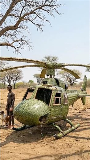 Palm leaves to GIANT Chopper transformation 😱 Pure talent!