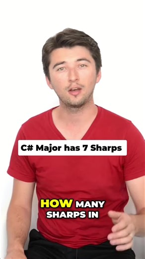 C# major: How many sharps? This simple trick will help you figure it out every time. Full course in the comments! #musictheory #piano #keysignatures #musiclessons