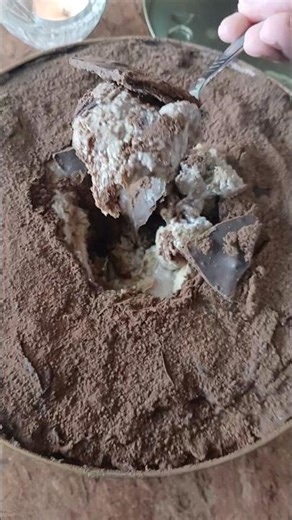 Desi Tiramisu with a chocolate snap on top 🍫✨ #shorts #ramadan #tiramisu