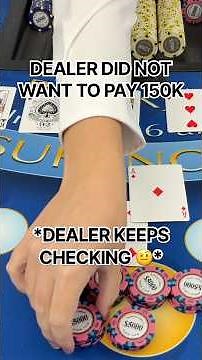 $150,000 BLACKJACK BET ALMOST GONE WRONG… #perfectpair #gambling #blackjack #casino