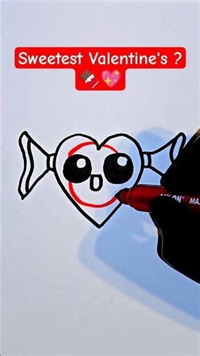 Sweet Surrender: Valentine's Chocolate Art 🍫💖 | Satisfying Drawing #shorts