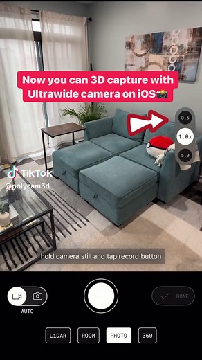 Now you can 3D scan spaces with Ultrawide camera on your iPhone while using Polycam📸🏠 #photogrammetry #3dscanning
