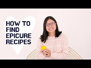 How to find Epicure Recipes