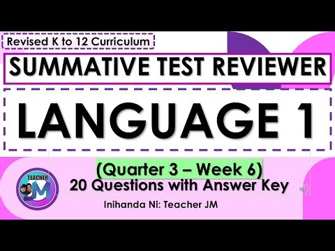 LANGUAGE 1 Quarter 3 Summative Test Reviewer Week 6 REVISED KTO12