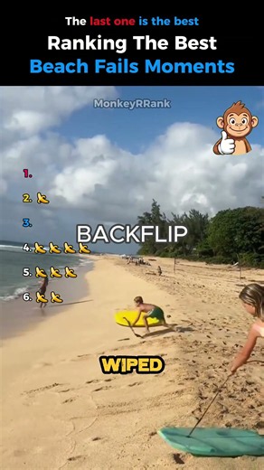 Ranking The Craziest Beach Wipeouts #fails #beach #funny