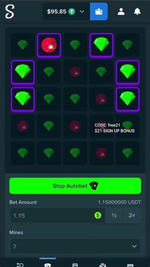 Mines start with $50