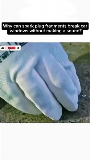 breaking a car window with a spark plug fragment #youtubeshorts