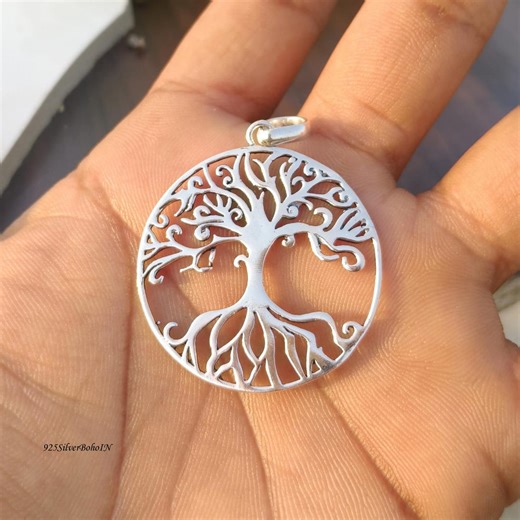 Silver Tree of Life Pendant Necklace, Filigree Family Tree Jewelry, Meaningful Spiritual Women's Gift - Etsy