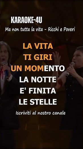 Ma non tutta la vita - Ricchi e Poveri (karaoke/strumentale) #sanremo2024