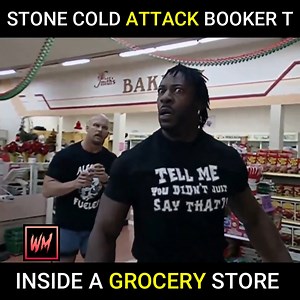 15K views · 540 reactions | Stone Cold attack Booker T inside a grocery store | Wrestling Memories | Facebook