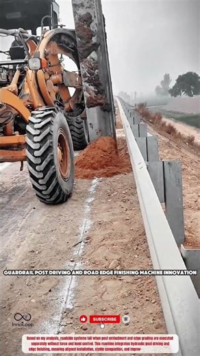 Guardrail Post Driving and Road Edge Finishing Machine Innovation