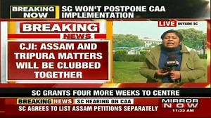 No stay on the Citizenship Amendment Act for now. SC gives Centre 4-weeks to respond to pleas challenging the validity of CAA | Mirror Now