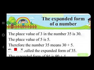 Std 2 The expanded form of a number