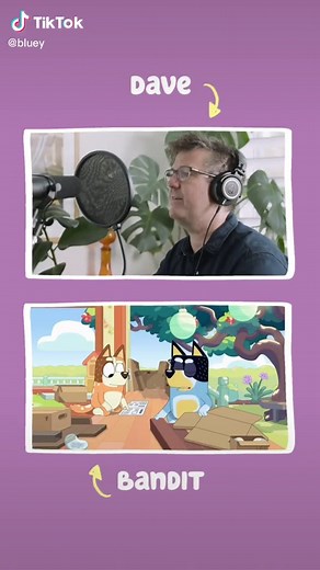 Bandit, for real life!💙 #bandit #blueytok #behindthescenes #bts | bluey voice actor