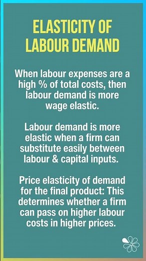 Wage Elasticity of Labour Demand | 60 Second Economics