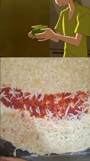 Scooby doo's spookie pizza #pizza #cartooncooking #cartoonfood #animefood #scoobydoo #scoobydooclip