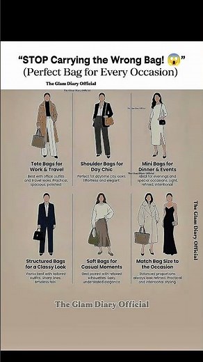 How to Match Your Bag to the Occasion😱_Tote, Shoulder, Mini & More#bagsandoccasions #ootd#bagstyling