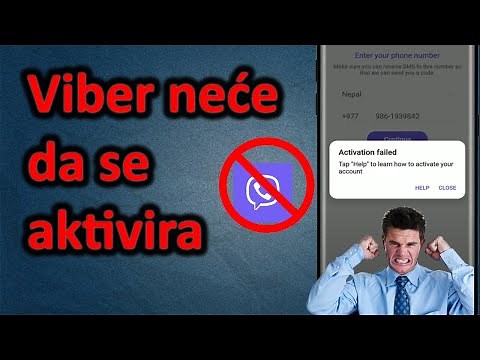 Viber neće da se aktivira - activation failed