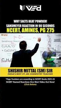 Sandmeyer Reaction Trick 🔥 | Why Salts Beat Powder? | NCERT Amines #shorts