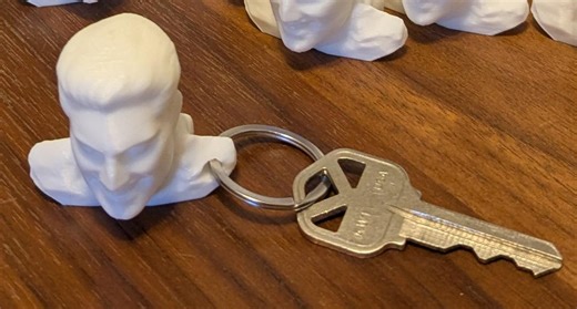 2 Official Comedian Brian Holtzman 3D Printed White Bust Keychain - Etsy