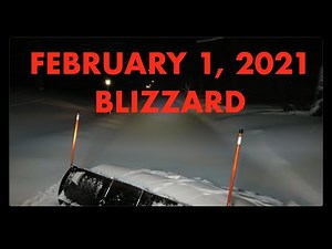 Blizzard February 1, 2021 Plowing with polaris ranger 570 midsize.