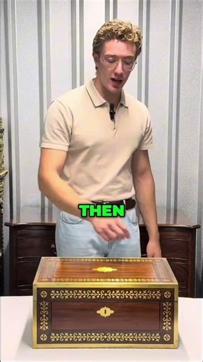 Antique Regency Writing Slope Box Materials #shorts