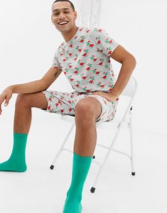 ASOS DESIGN Christmas pyjamas in dinosaur print | ASOS