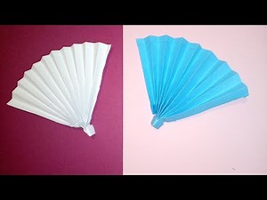 How to make a paper Hand Fan - Origami Hand Fan (easy)