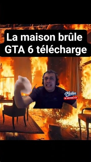 😂 The firefighters are evacuating but GTA 6 is almost downloaded ... #gta6 🦩🎮