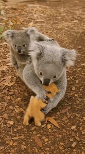 Koala’s Gentle Hug 🐨🐱