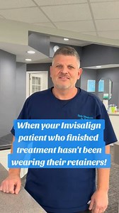 When you see an Invisalign patient who's slacking on their retainer game... 😂 Dr. Shafer's disapproving head nod says it all! 🦷😅 Remember folks, retainers are your BFFs post Invisalign treatment! Don't let that hard earned smile slip away, wear your retainers consistently! Dr Shafer wants to see you shine! 😁✨ #invisalign #shafersmiles #mahometil #champaignil #clearaligners #retainers #orthodontist #smilejourney | Shafer Smiles