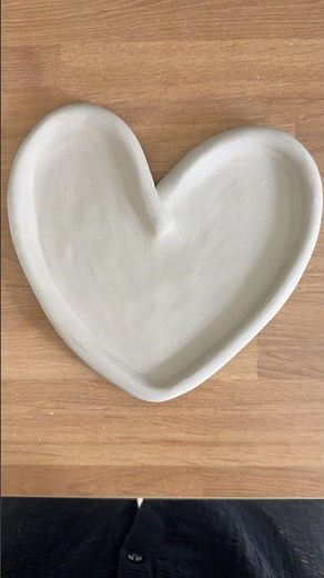 Ready to Paint: Handmade Ceramic Heart Decoration!