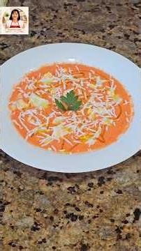 Perfect for summer! Cold vegetable soup #simplerecipes #healthyrecipes