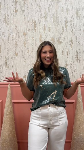 ✨Shimmer season has officially begun!✨ Our Shimmer Season Top is here in red, green, and ivory — the perfect touch of sparkle for every holiday event 🎄💃 Which color is your favorite? ❤️💚🤍 Available now in stores online! #AVeryJujusChristmas #JuJusBoutique #HolidayStyle #ShimmerSeason #ShopJuJus | JuJu's