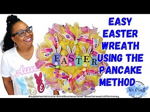 DIY Easter Pancake Wreath | Step-by-Step Deco Mesh Wreath Tutorial | Beginner Friendly Craft