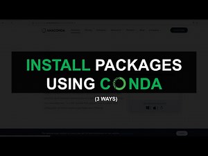 How to install Software Packages with conda