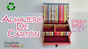 Aprende con estos pasos a elaborar un joyero de cartón