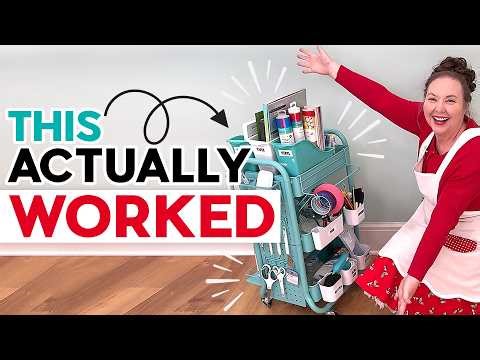 Easy Craft Space Organization | How To Organize A Craft Cart To A Craft Room!