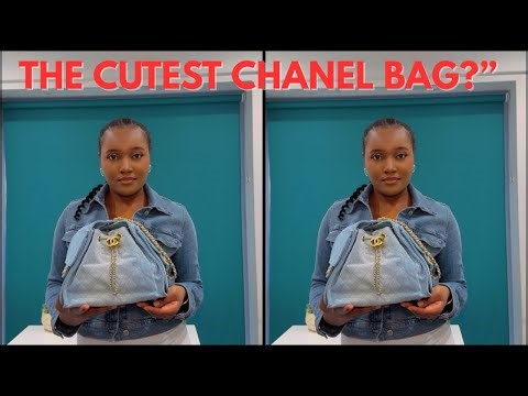 Elegant Denim Chanel Drawstring Bag Review | Chic Style💗💗