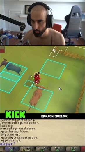 ODABLOCK VS. THE BEEF! 🐄 #shorts #osrs #odablock