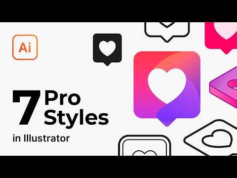 How to design icons in Illustrator with 7 pro styles