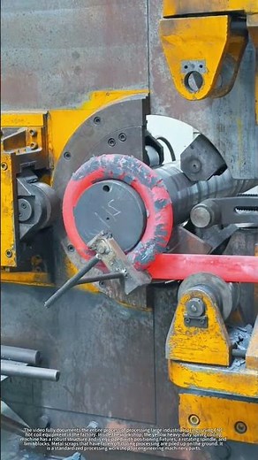 CNC hot coiling spring machine operation, worker feeds steel to make industrial shock springs